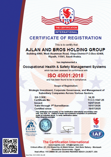 ISO 45001 Certificate