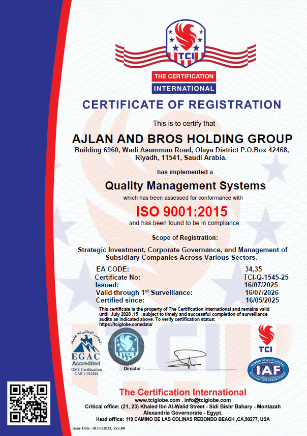 ISO 9001 Certificate
